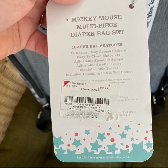 Disney Baby Mickey Mouse Diaper bag NWT - Picture 8 of 13